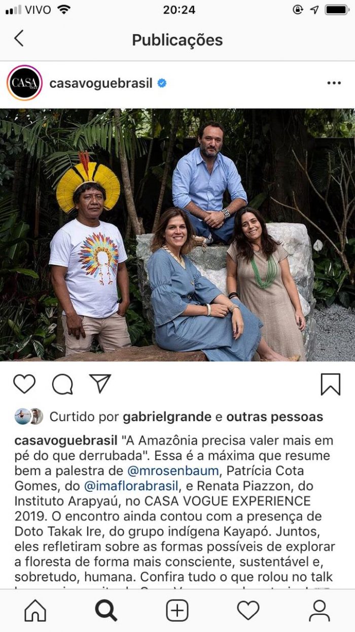 A iniciativa Amazônia Possível é tema da Casa Vogue Experience 2019