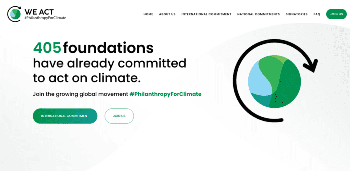 Compromisso Internacional da Filantropia sobre as Mudanças Climáticas